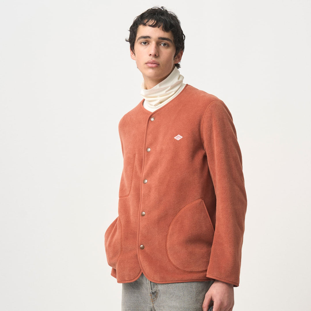 MEN'S FLEECE COLLARLESS JACKET