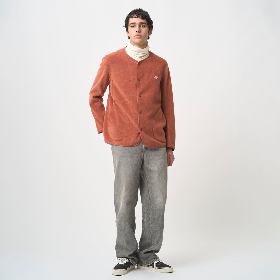 MEN'S FLEECE COLLARLESS JACKET