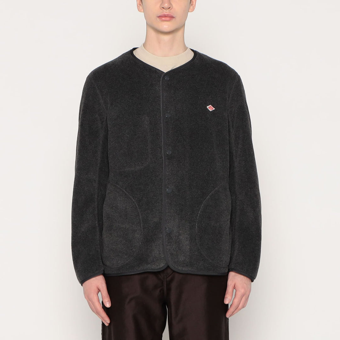 MEN'S FLEECE COLLARLESS JACKET