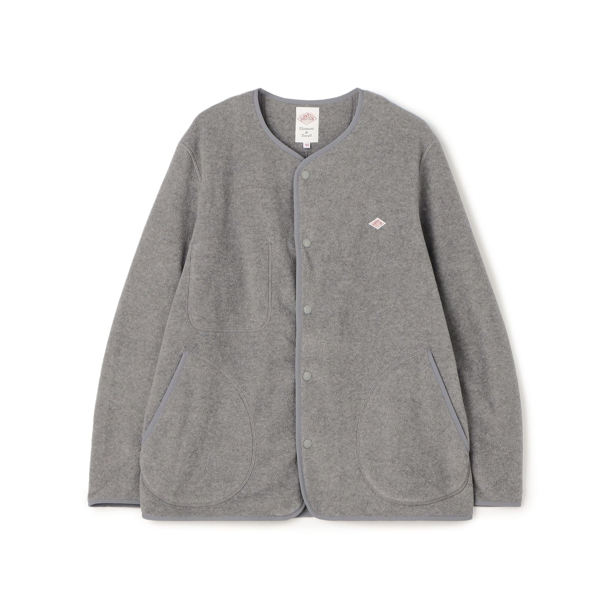 DANTON MEN'S FLEECE COLLARLESS JACKET