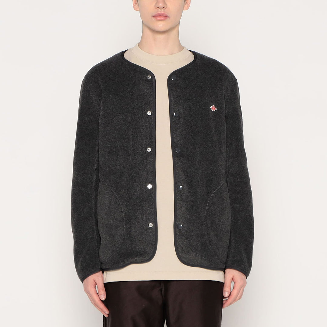 MEN'S FLEECE COLLARLESS JACKET