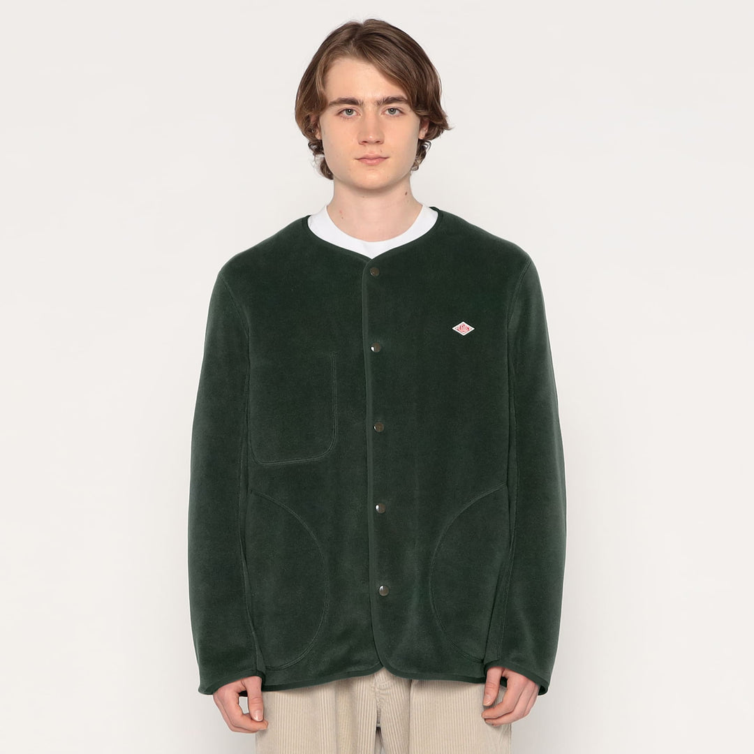 MEN'S FLEECE COLLARLESS JACKET