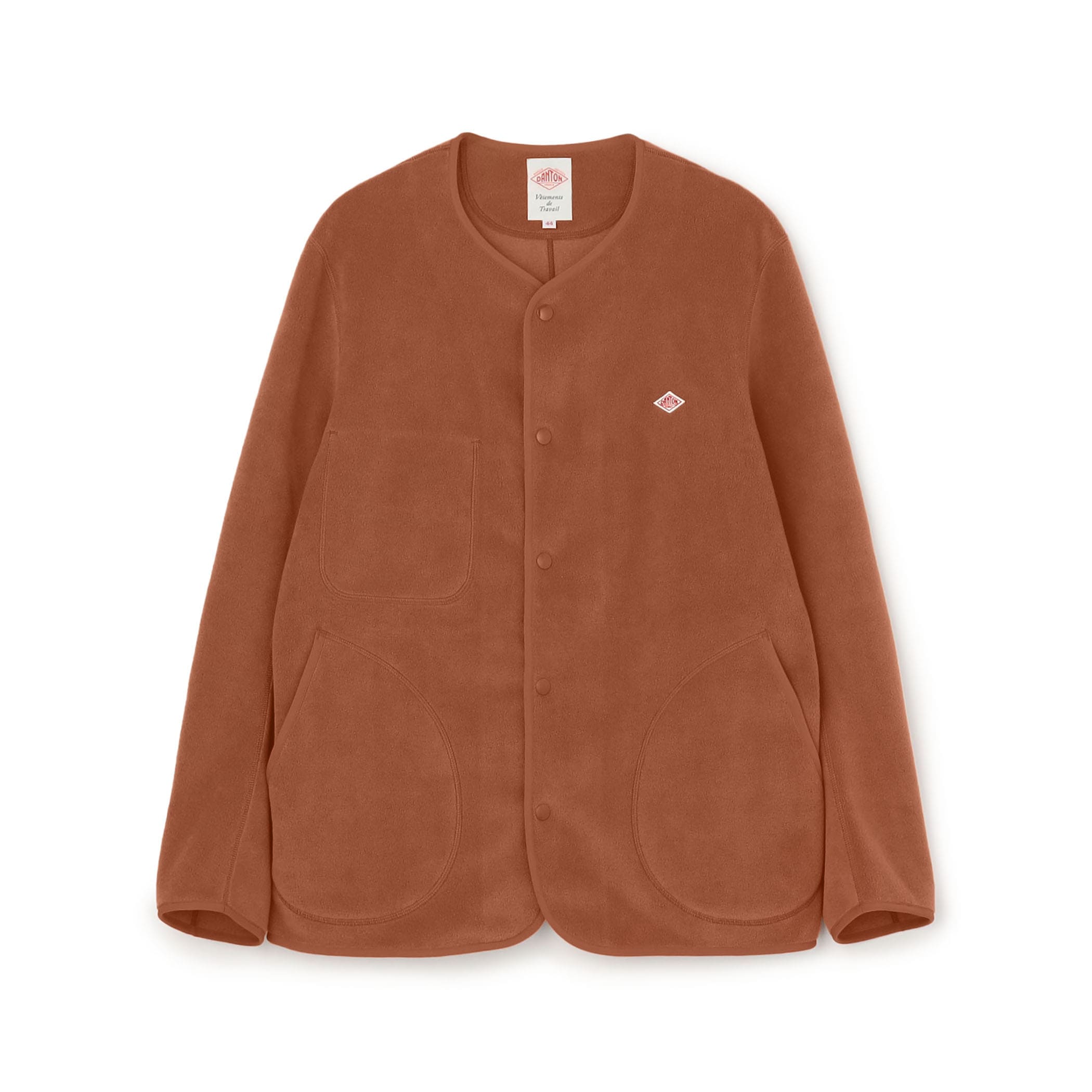 DANTON MEN'S FLEECE COLLARLESS JACKET