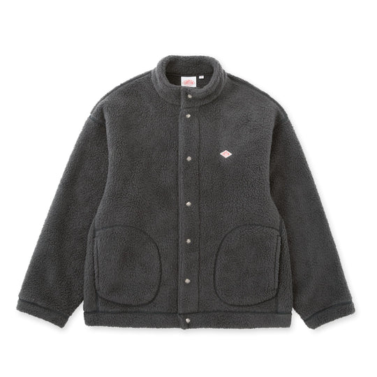 MEN'S DOUBLE FACE BOA STAND COLLAR CARDIGAN