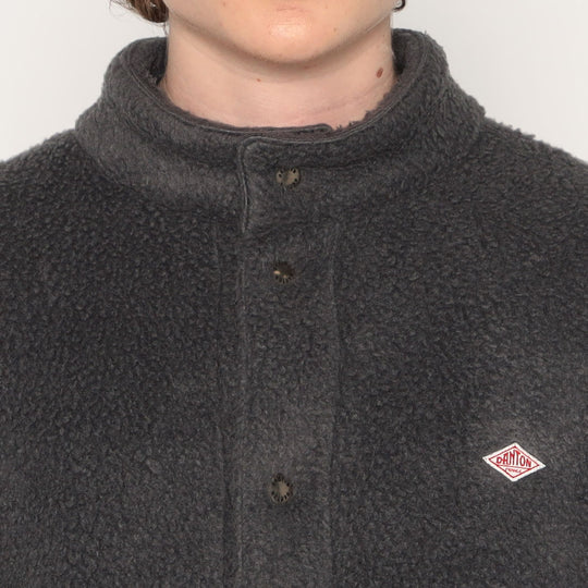 MEN'S DOUBLE FACE BOA STAND COLLAR CARDIGAN