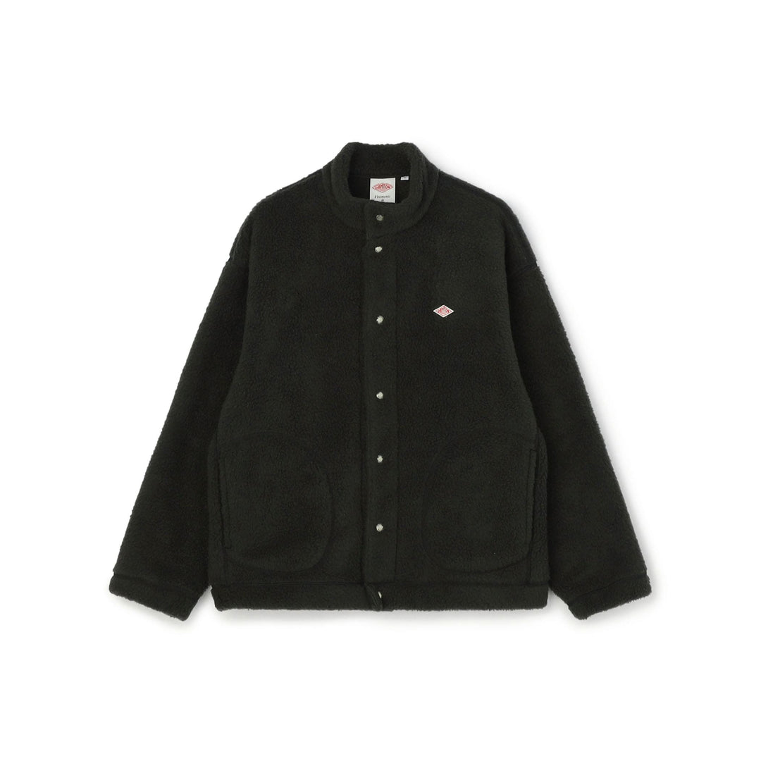 MEN'S DOUBLE FACE BOA STAND COLLAR CARDIGAN