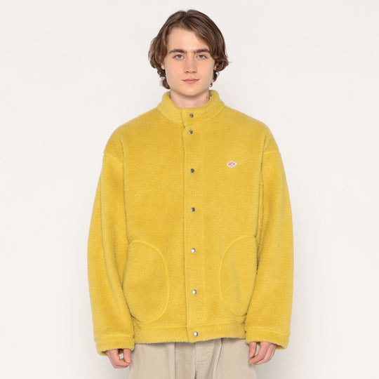 MEN'S DOUBLE FACE BOA STAND COLLAR CARDIGAN