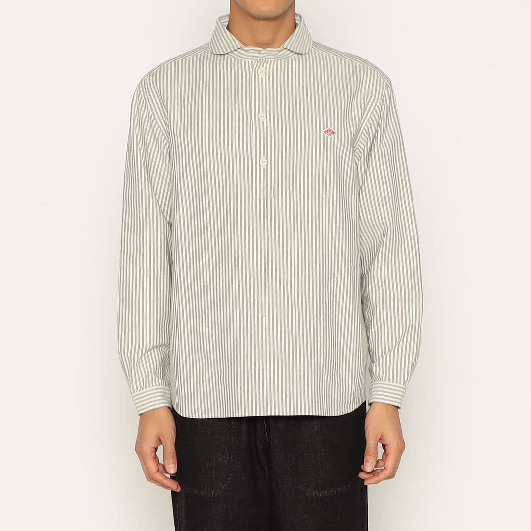 MEN'S OXFORD ROUND COLLAR PULLOVER SHIRT PATTERN