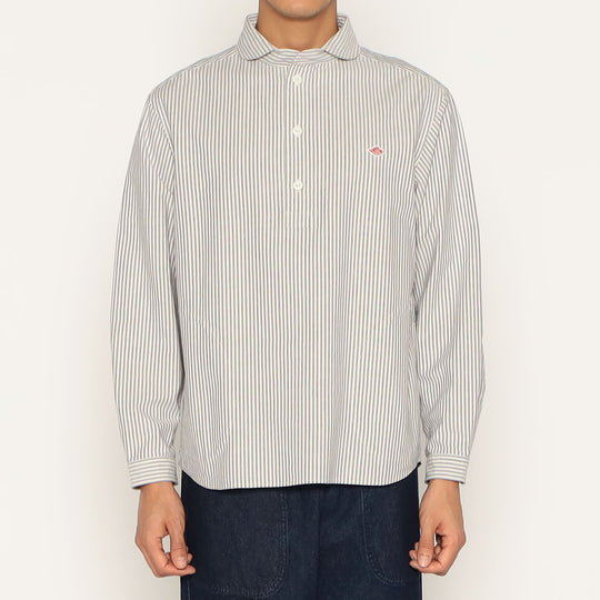 MEN'S OXFORD ROUND COLLAR PULLOVER SHIRT PATTERN