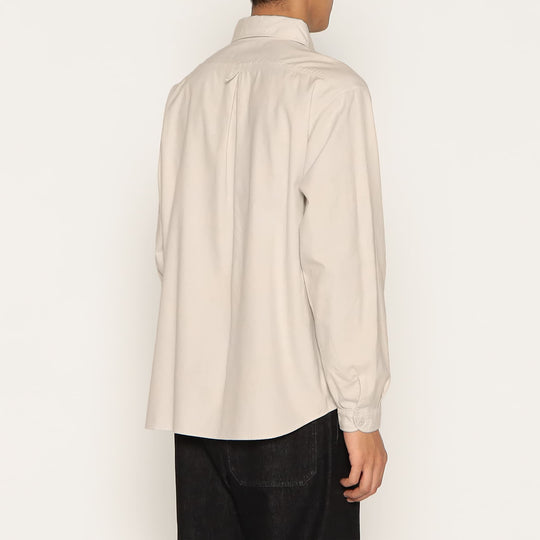 MEN'S COTTON FLANNEL ROUND COLLAR PULLOVER SHIRT