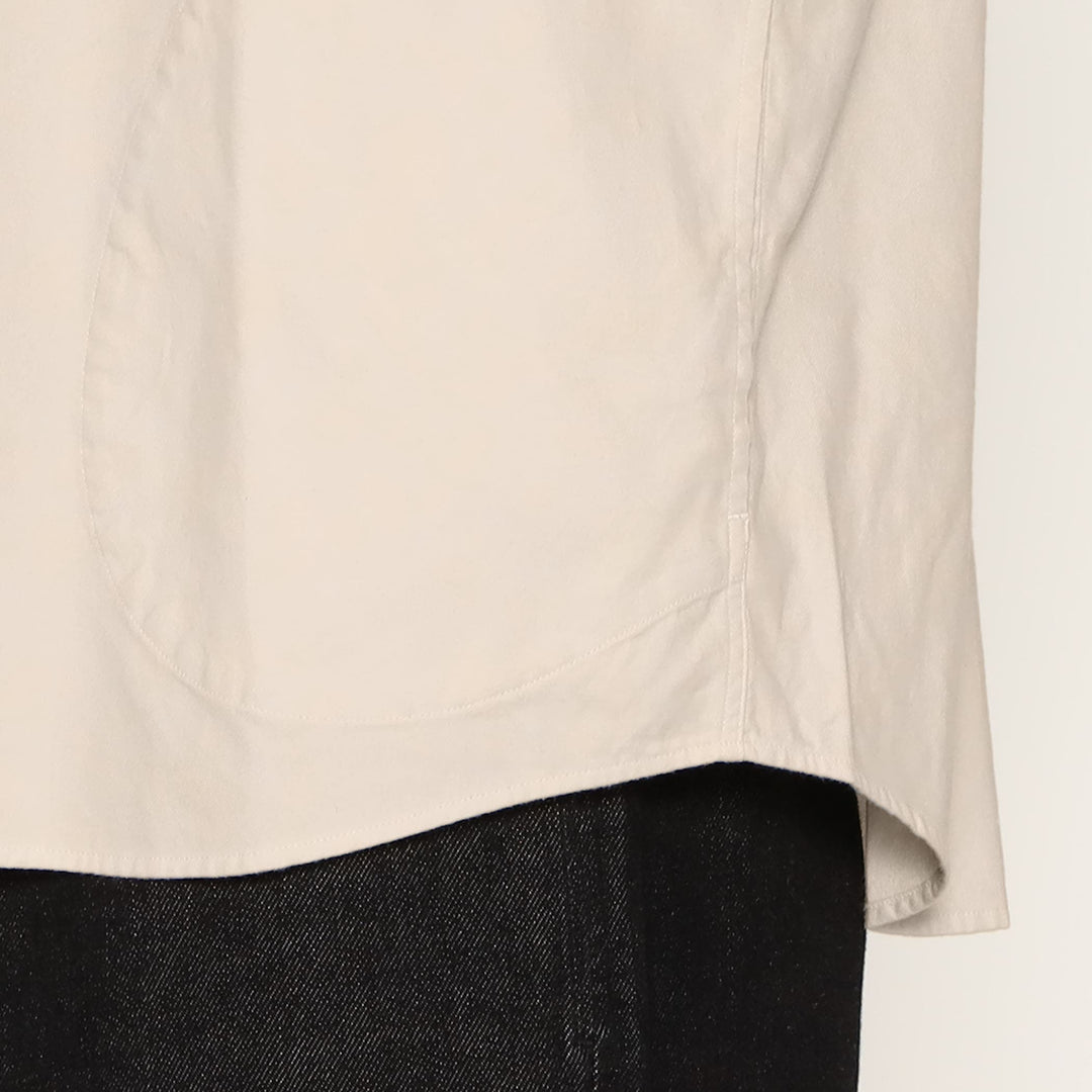 MEN'S COTTON FLANNEL ROUND COLLAR PULLOVER SHIRT