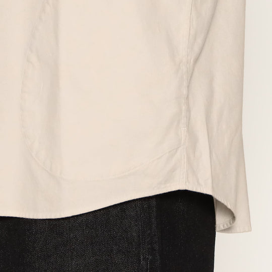 MEN'S COTTON FLANNEL ROUND COLLAR PULLOVER SHIRT