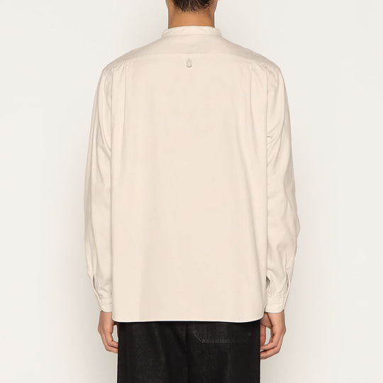 MEN'S COTTON FLANNEL BAND COLLAR SHIRT