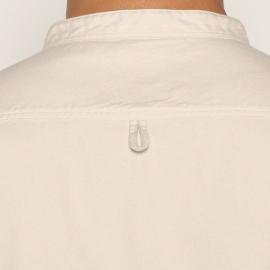 MEN'S COTTON FLANNEL BAND COLLAR SHIRT