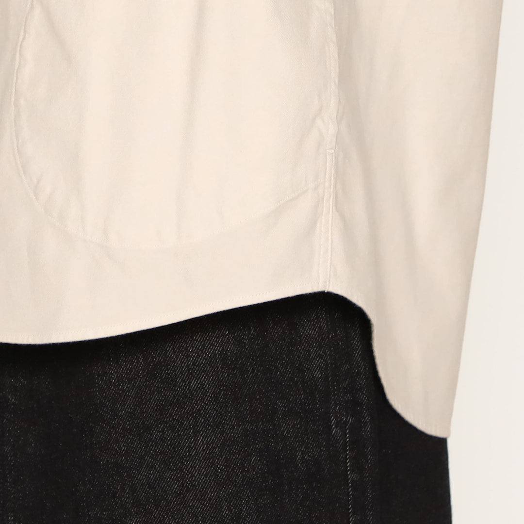 MEN'S COTTON FLANNEL BAND COLLAR SHIRT