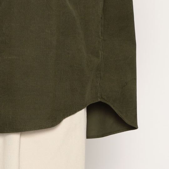 MEN'S CORDUROY BAND COLLAR SHIRT