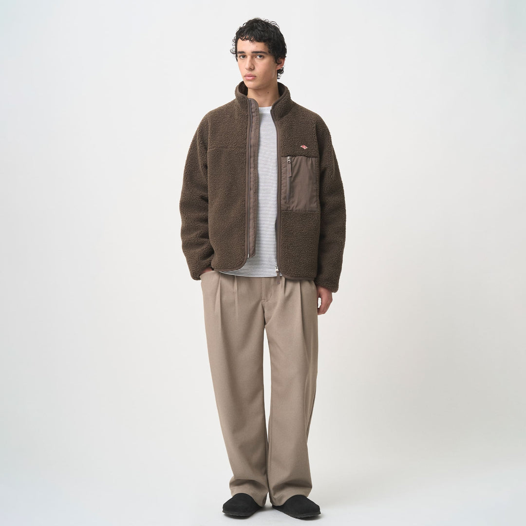 MEN'S POLYESTER FLANNEL 2TUCK EASY PANTS