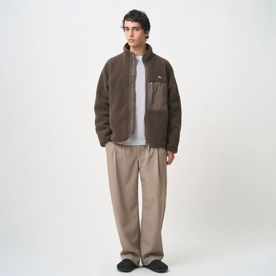 MEN'S POLYESTER FLANNEL 2TUCK EASY PANTS