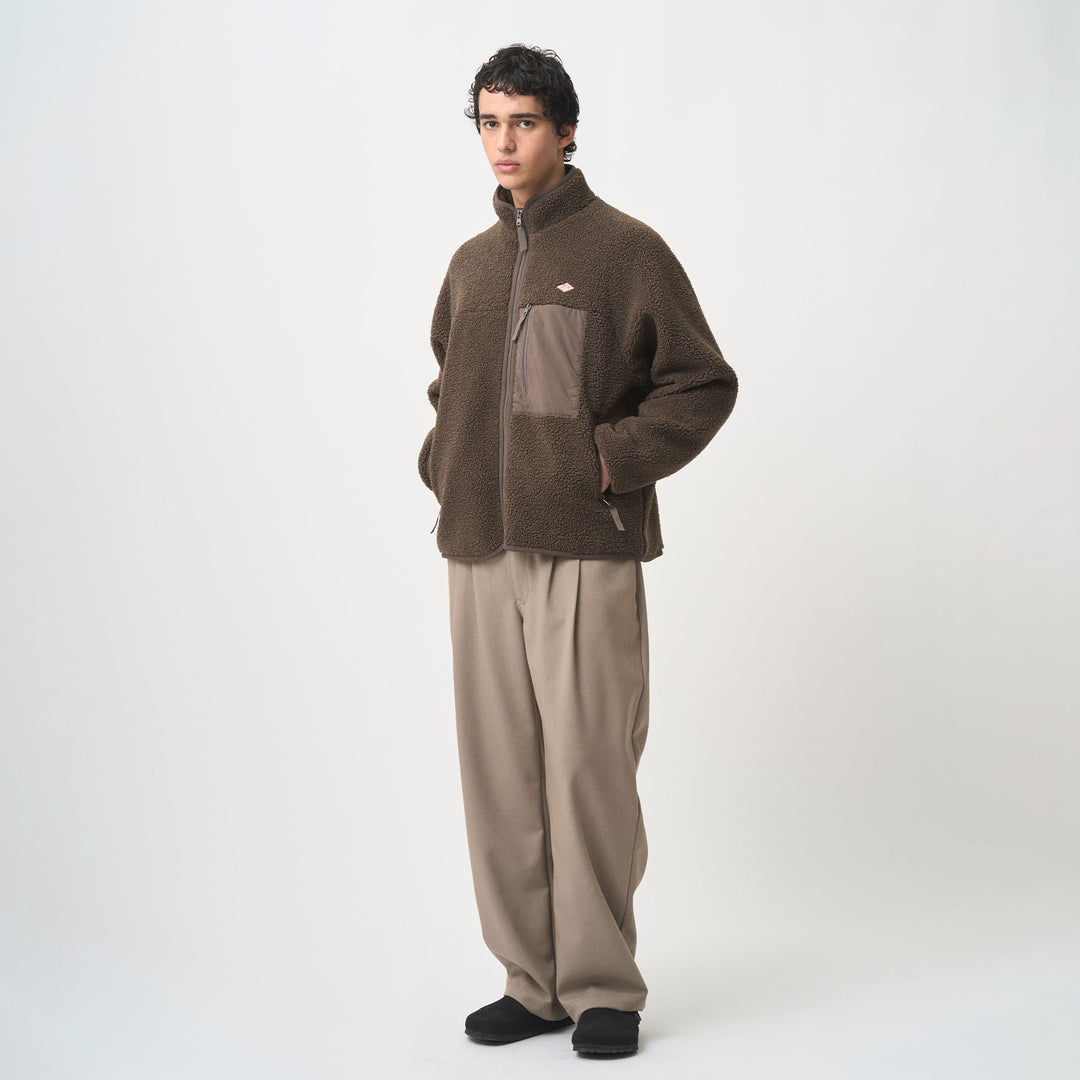 MEN'S POLYESTER FLANNEL 2TUCK EASY PANTS