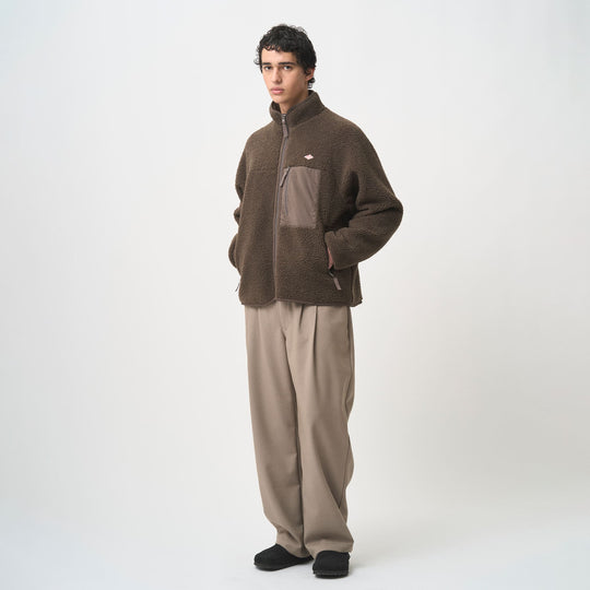 MEN'S POLYESTER FLANNEL 2TUCK EASY PANTS