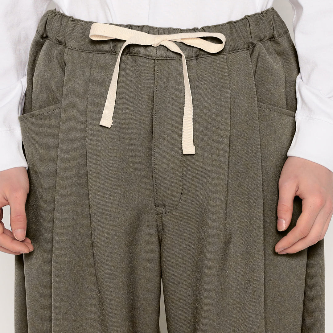 MEN'S POLYESTER FLANNEL 2TUCK EASY PANTS