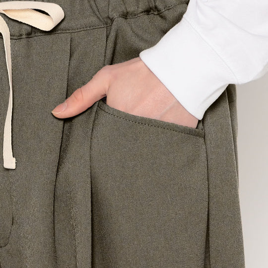 MEN'S POLYESTER FLANNEL 2TUCK EASY PANTS