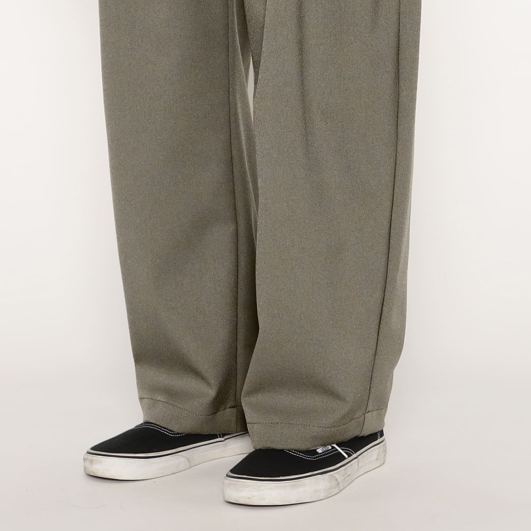 MEN'S POLYESTER FLANNEL 2TUCK EASY PANTS