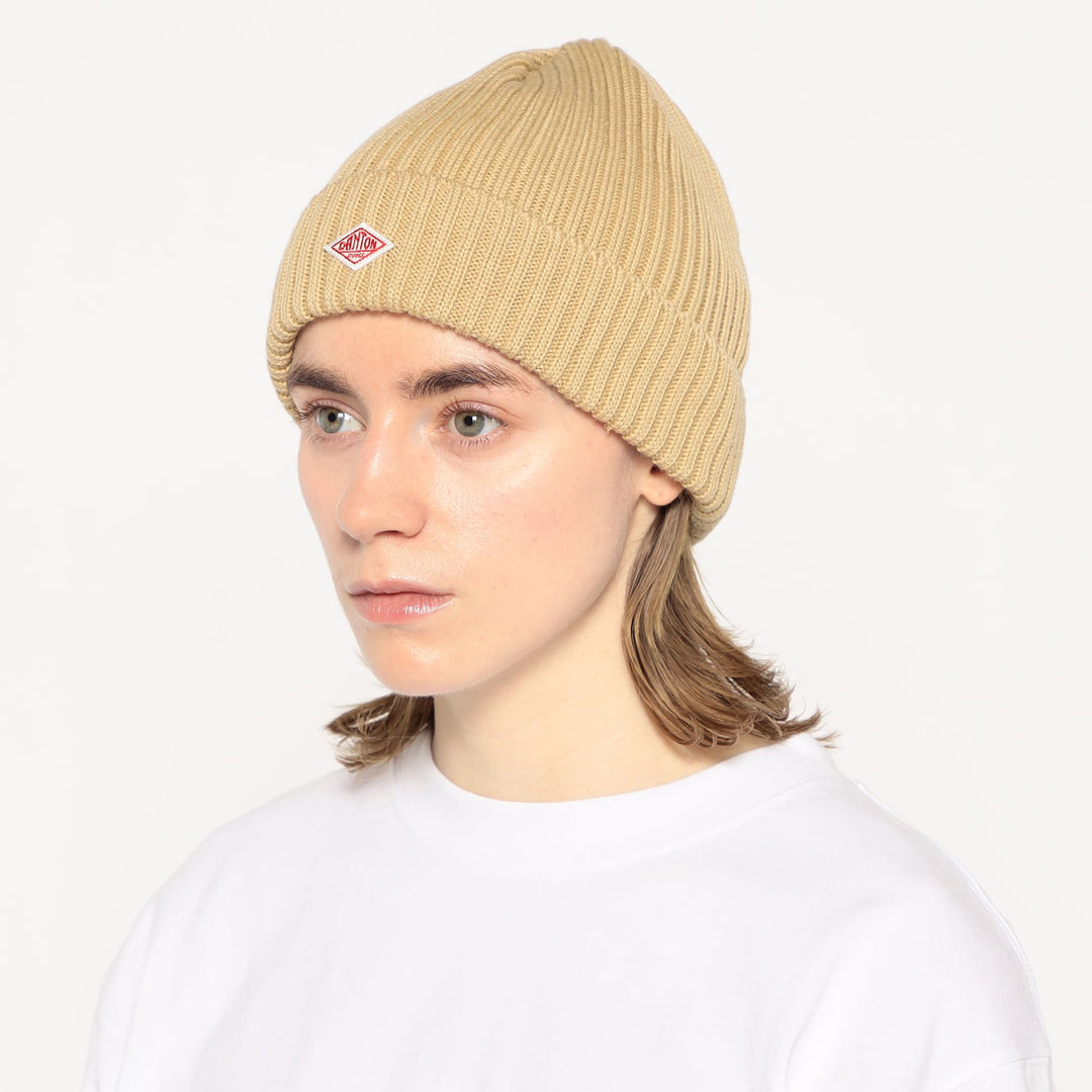 WOOL RIB KNIT BEANIE