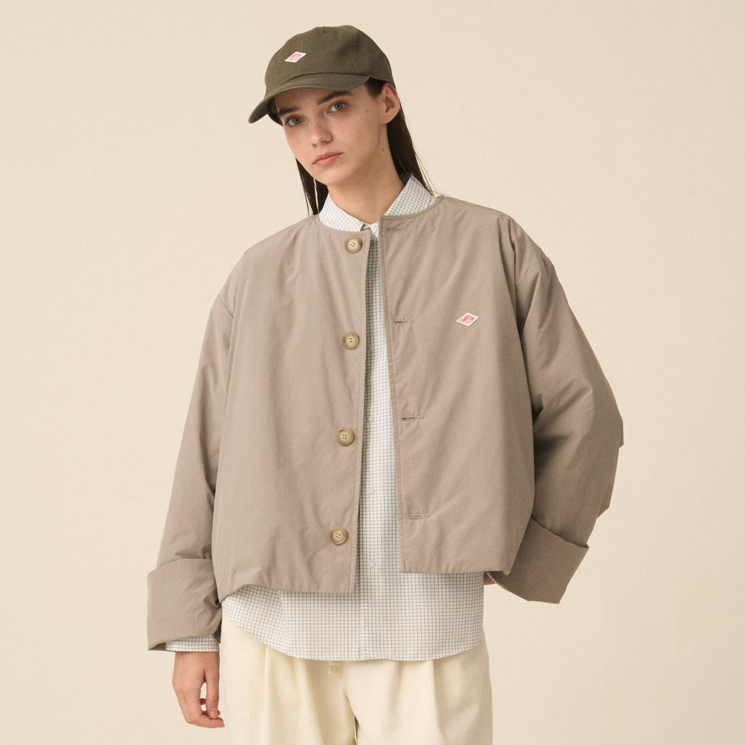 Women's Insulation Collarless Wide Jacket