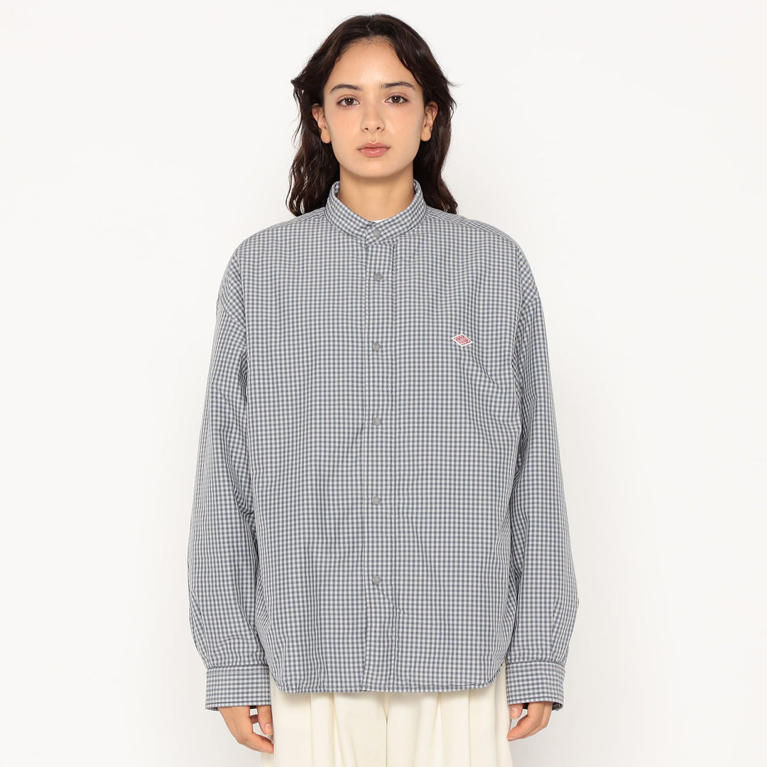 Women's Insulation Stand Collar Shirt Jacket Plaid