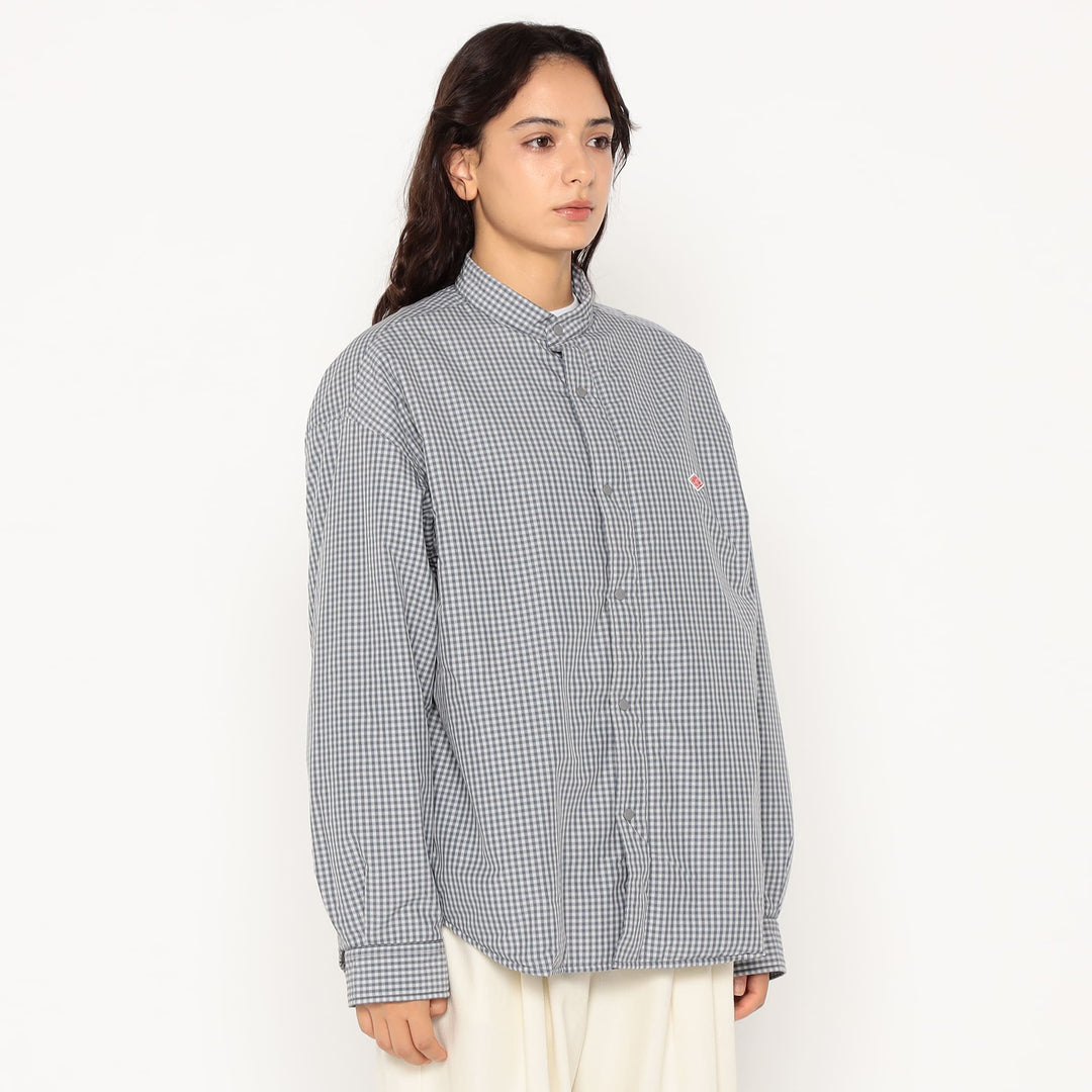 Women's Insulation Stand Collar Shirt Jacket Plaid