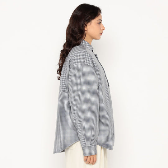 Women's Insulation Stand Collar Shirt Jacket Plaid