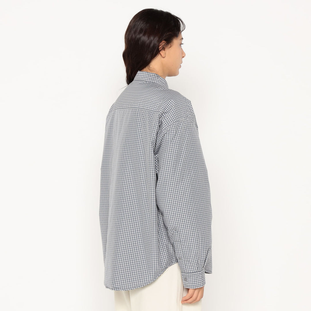 Women's Insulation Stand Collar Shirt Jacket Plaid