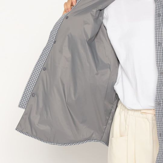 Women's Insulation Stand Collar Shirt Jacket Plaid