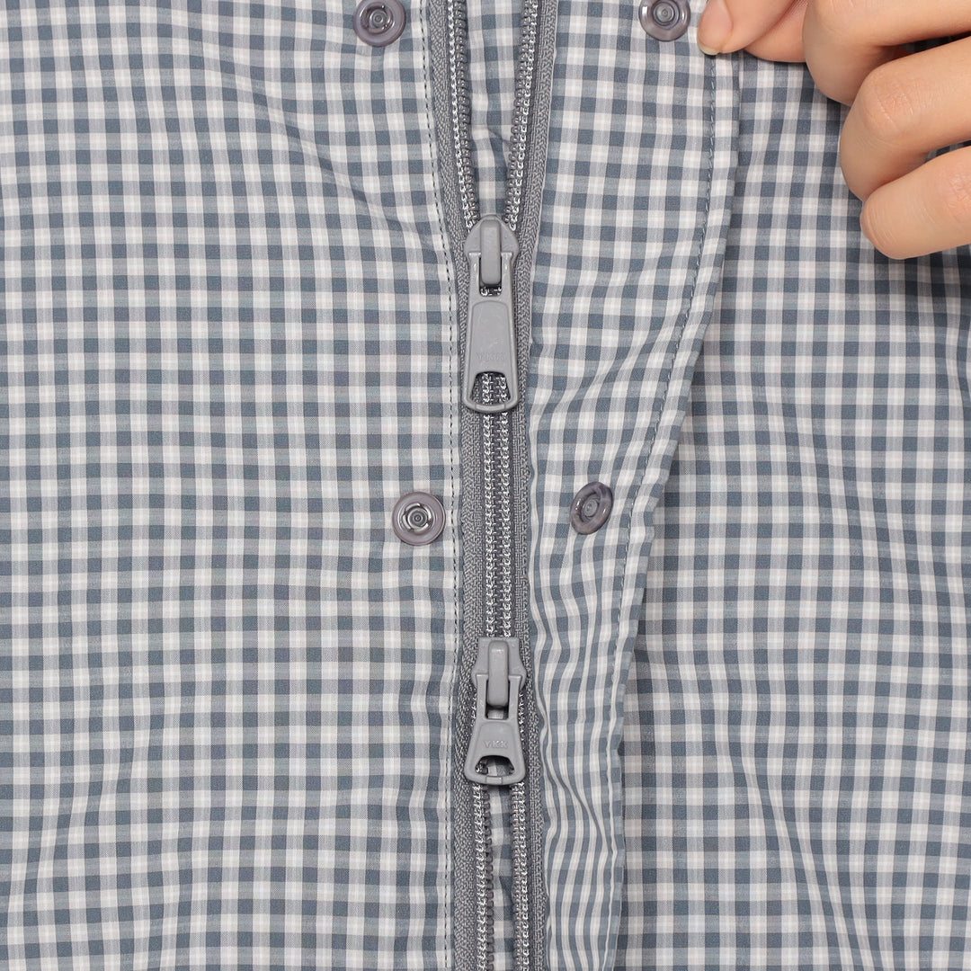 Women's Insulation Stand Collar Shirt Jacket Plaid