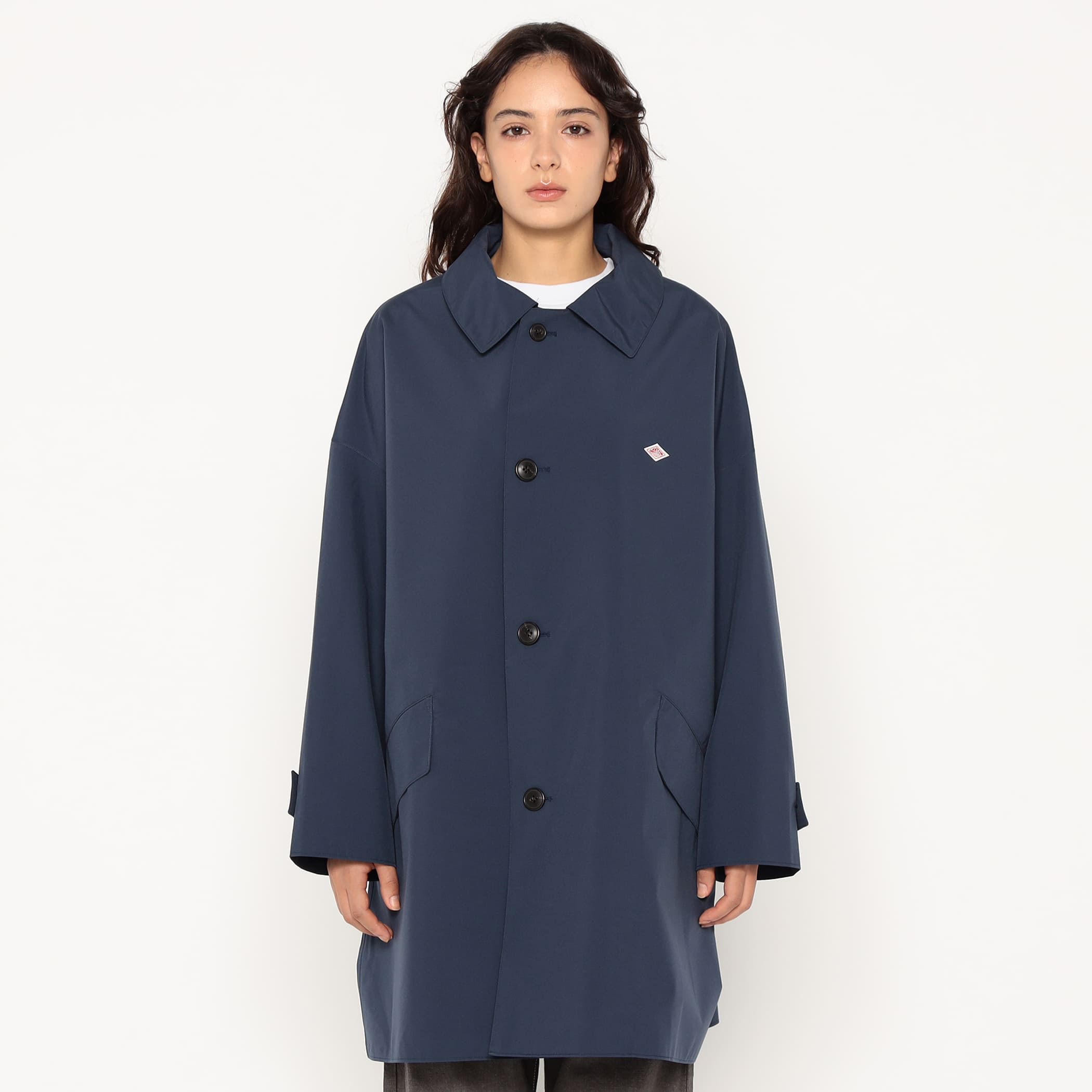 DANTON Women's 3-Layer Cloth Hooded Balmacaan Coat