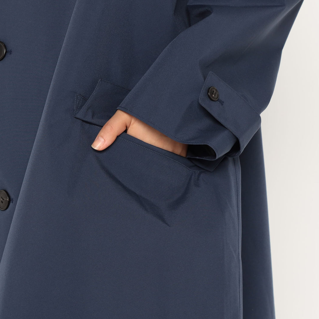 Women's 3-Layer Cloth Hooded Balmacaan Coat