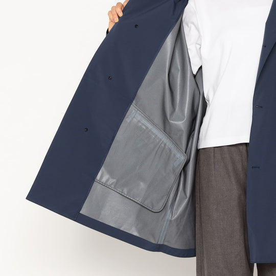 Women's 3-Layer Cloth Hooded Balmacaan Coat