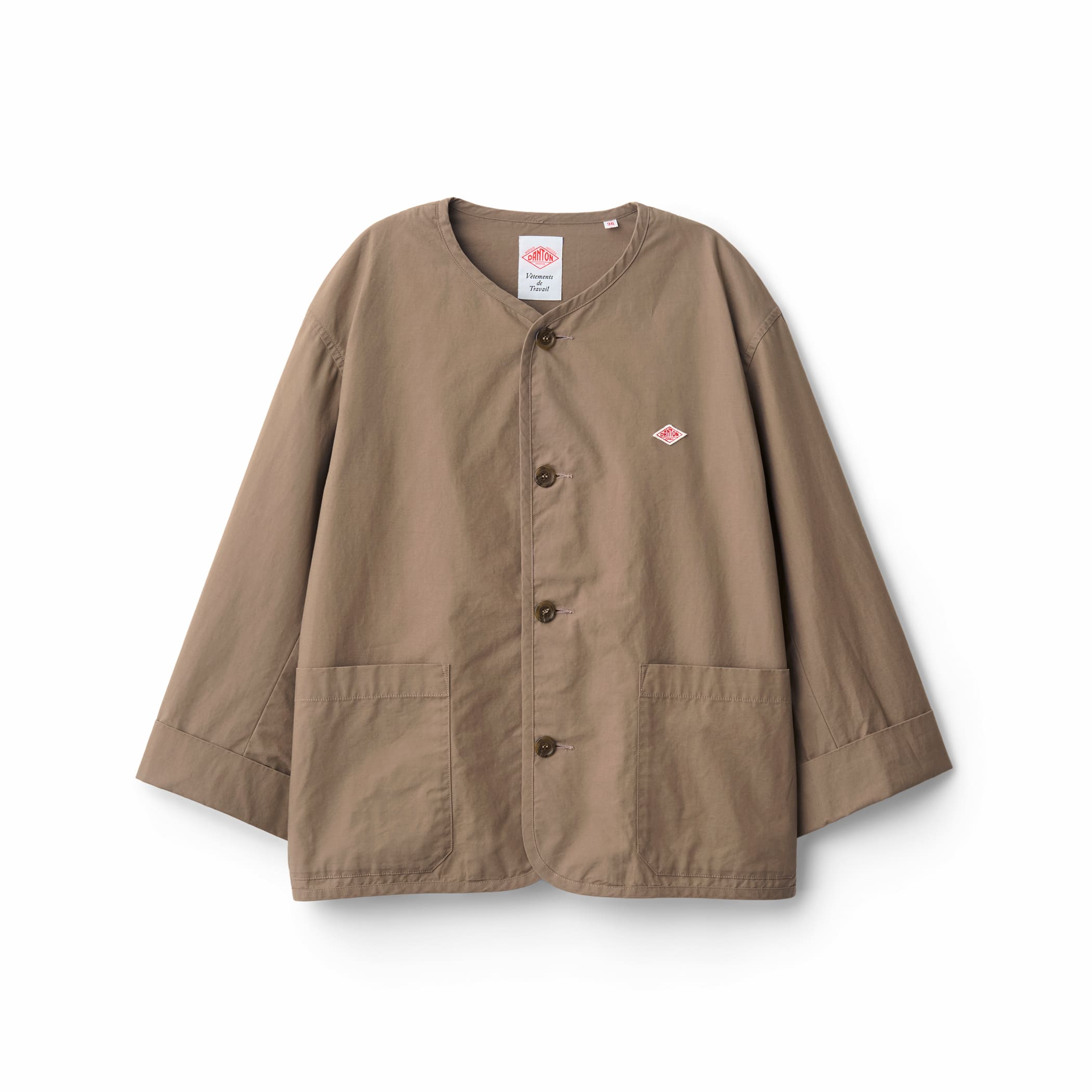 DANTON Women's Downproof Collarless Short Jacket