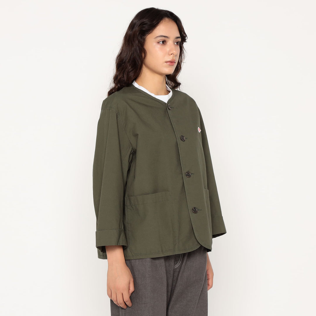 Women's Downproof Collarless Short Jacket