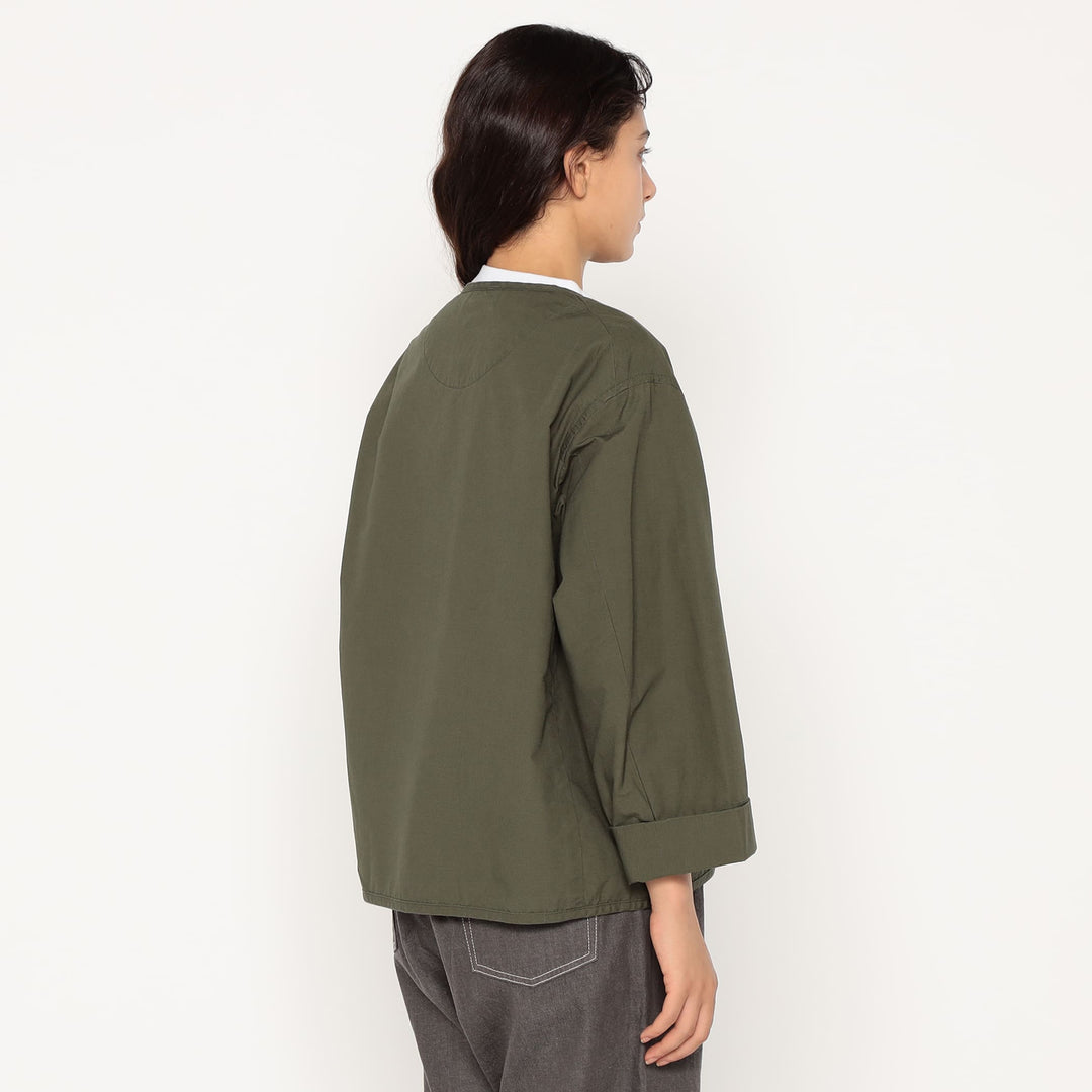 Women's Downproof Collarless Short Jacket