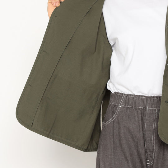 Women's Downproof Collarless Short Jacket