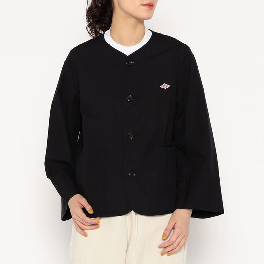 Women's Downproof Collarless Short Jacket