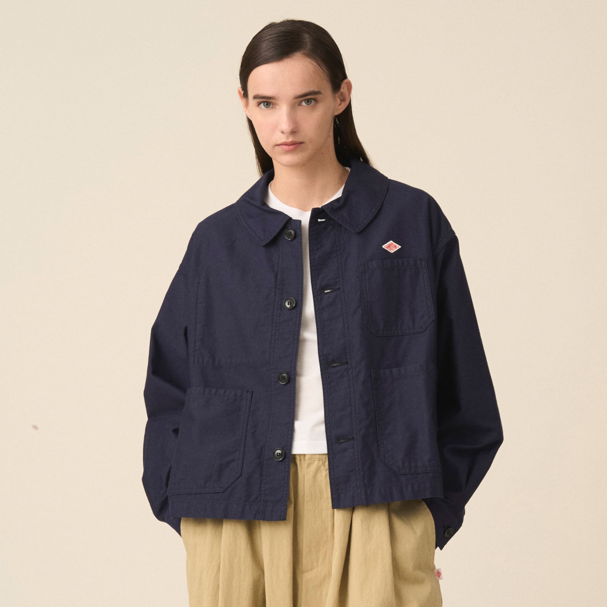 DANTON Women's Moleskin Wide Coverall Jacket