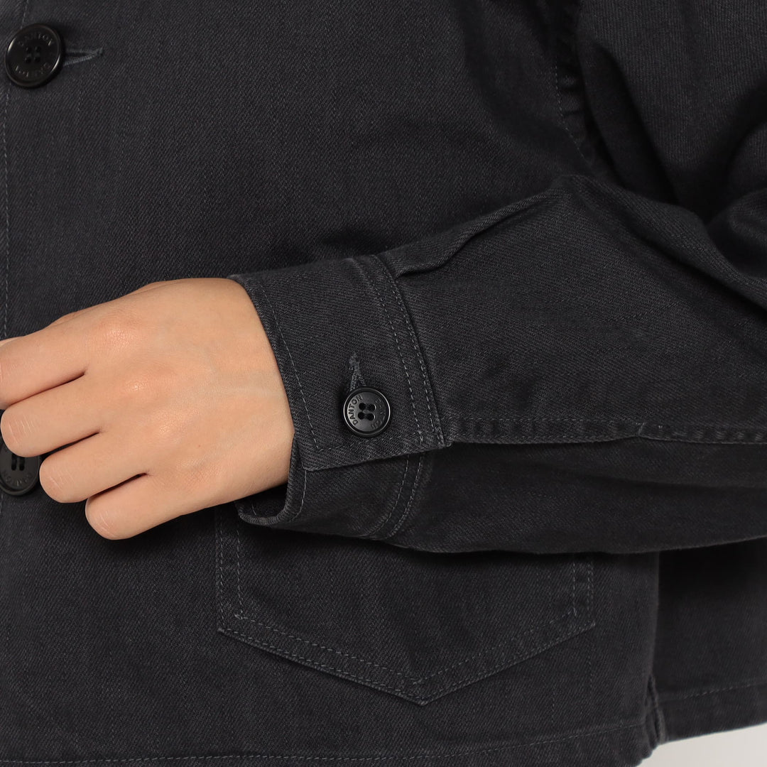 Women's Cotton Drill Collarless Short Jacket