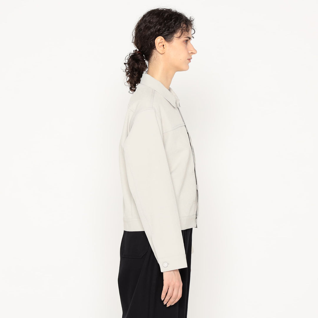 Women's Polyester Twill Jeans Jacket Style Shirt Blouson