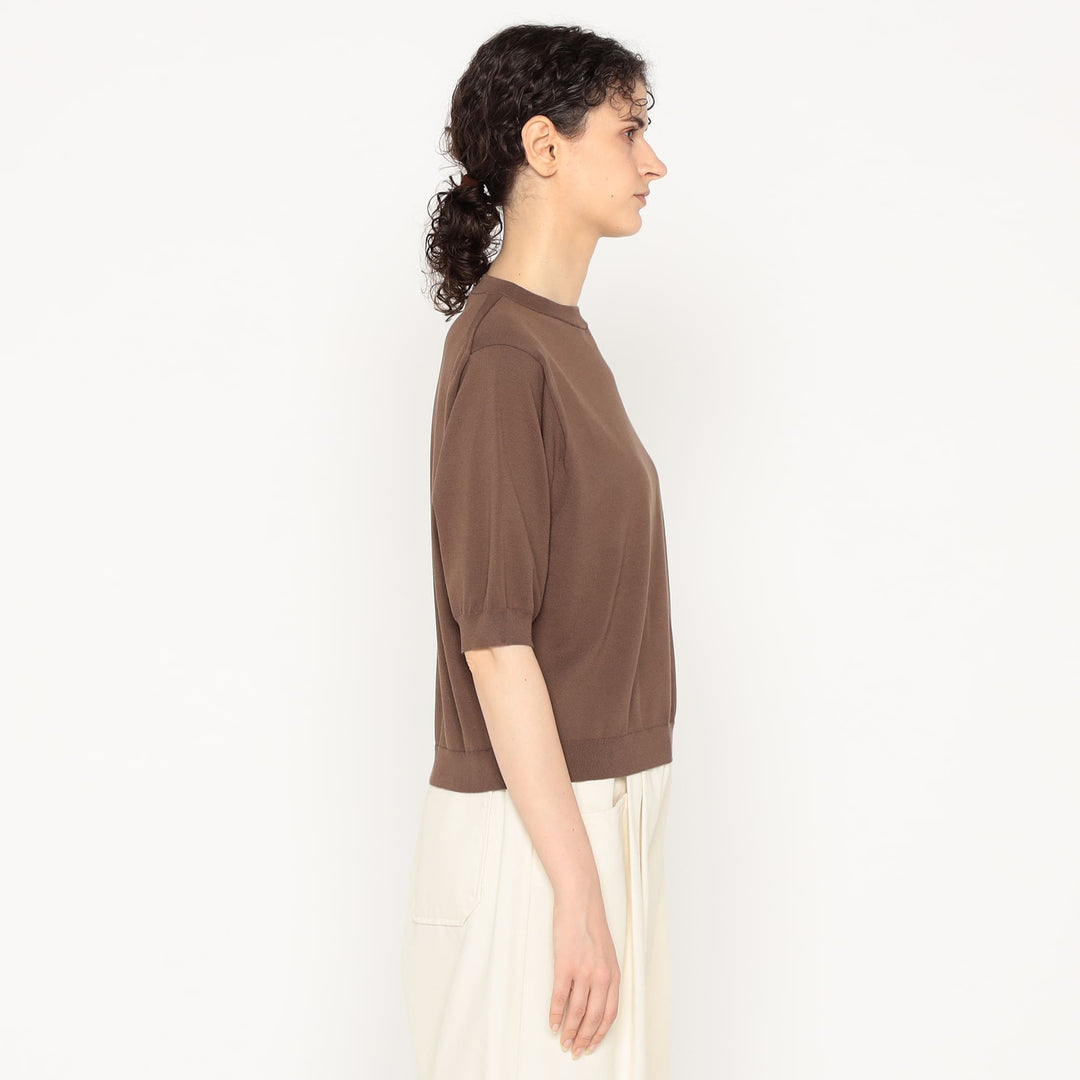 Women's Jersey Knit Half Sleeve Crew Neck Pullover