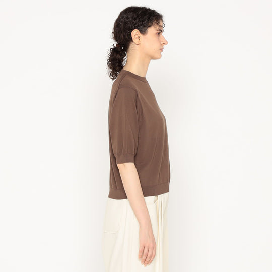 Women's Jersey Knit Half Sleeve Crew Neck Pullover