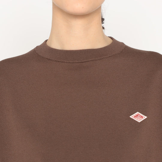 Women's Jersey Knit Half Sleeve Crew Neck Pullover