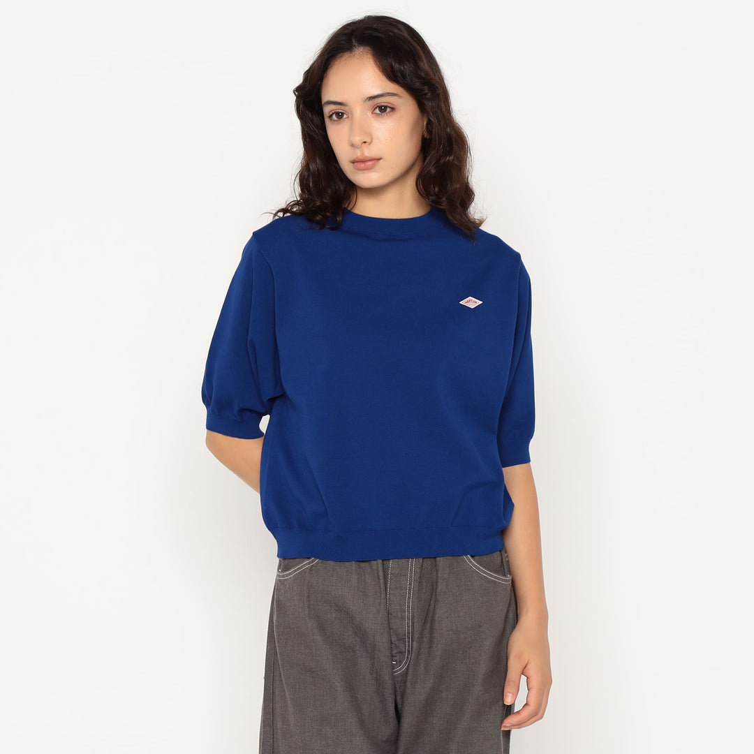 Women's Jersey Knit Half Sleeve Crew Neck Pullover